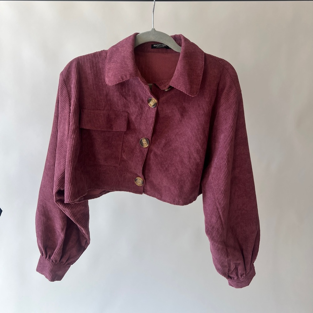 Cropped corduroy jacket